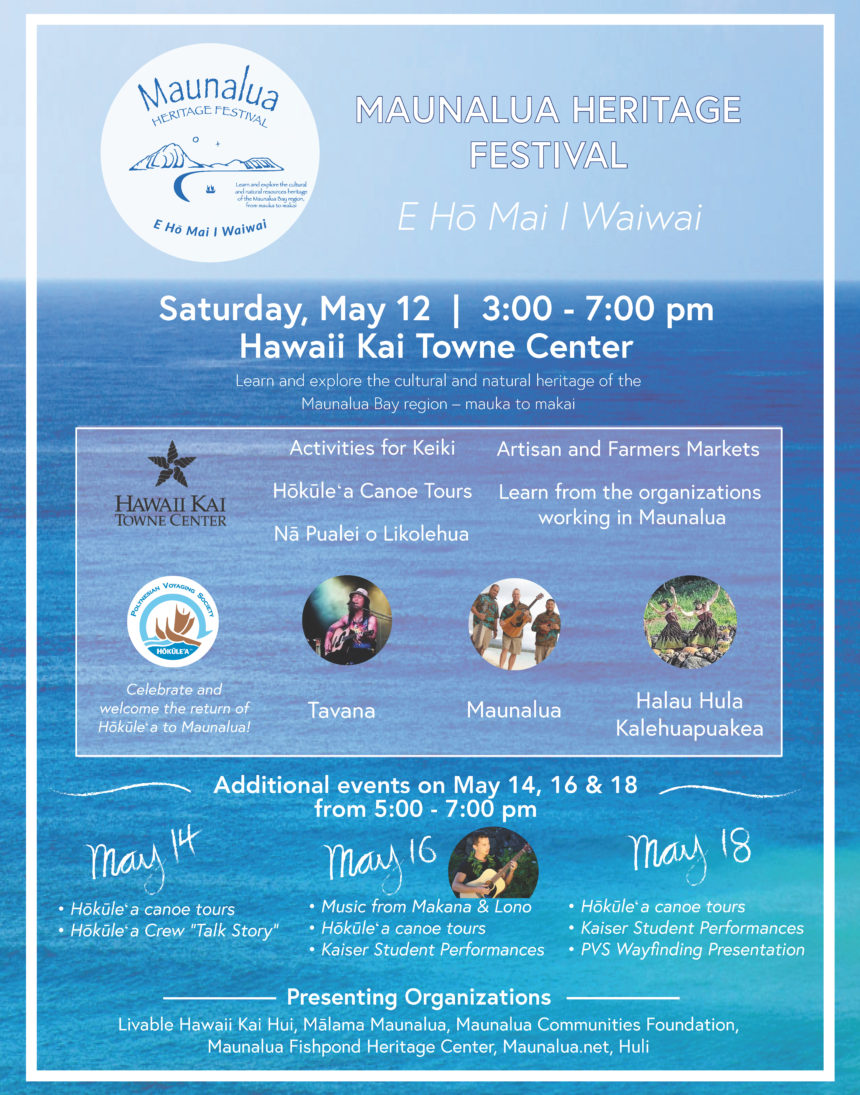 Maunalua Heritage Festival – E Hō Mai I Waiwai - Hawaii Kai Towne Center