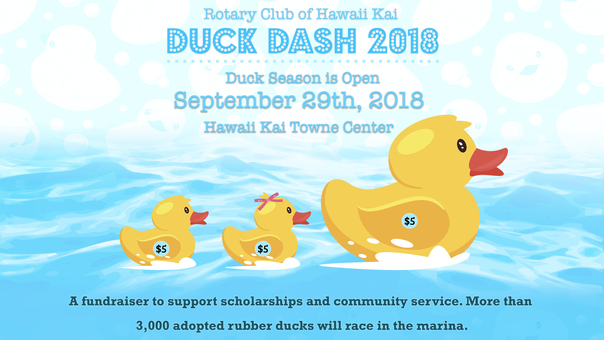 Duck Dash 2018 Facebook Event Banner 1920x1080px