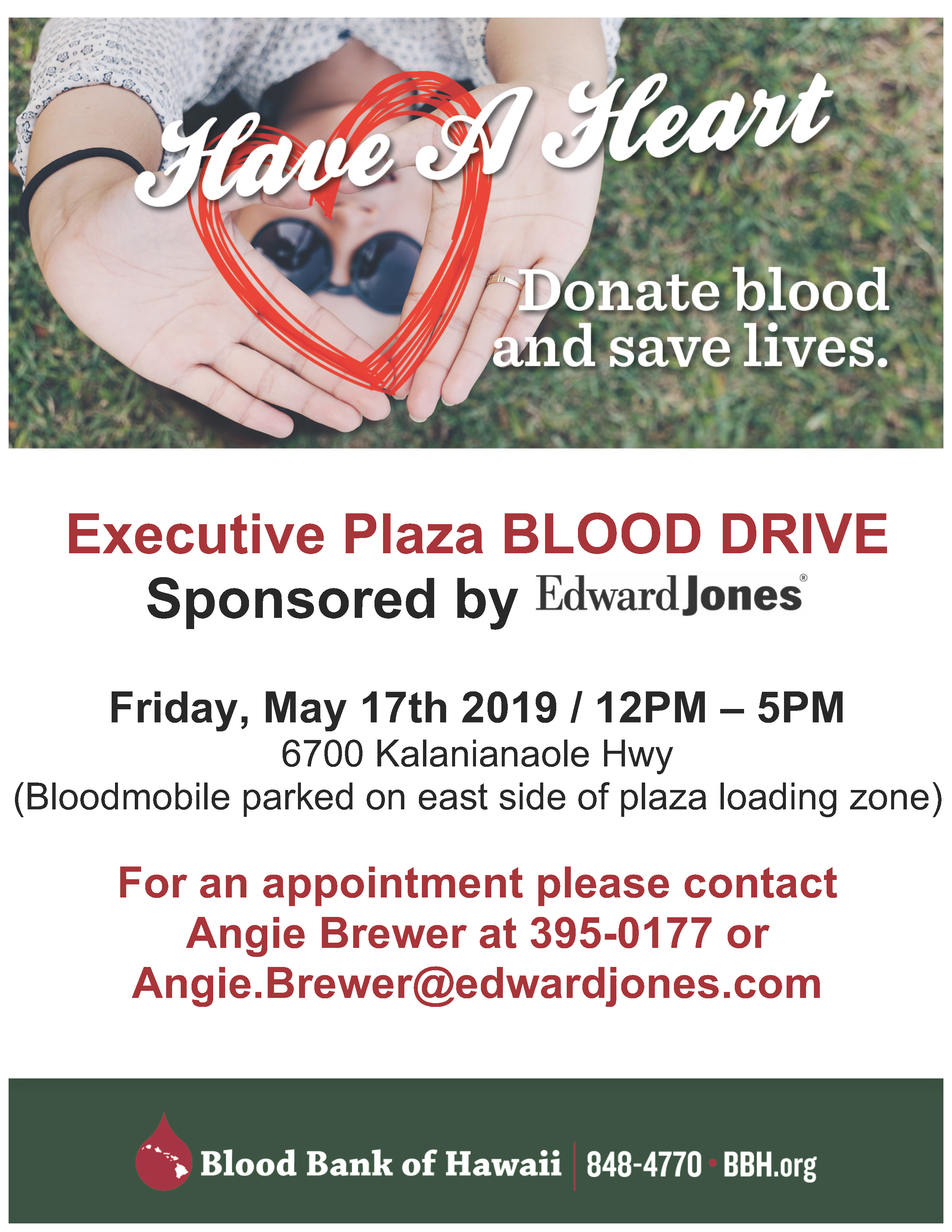 edward jones blood drive flyer